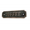 Small Coffee Brass Door Sign